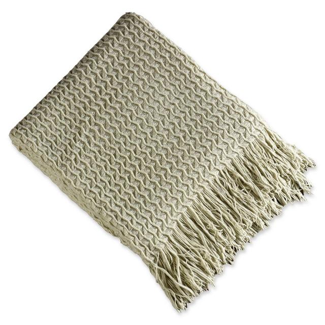 Brielle Winding Wave Throw Blanket in Sage