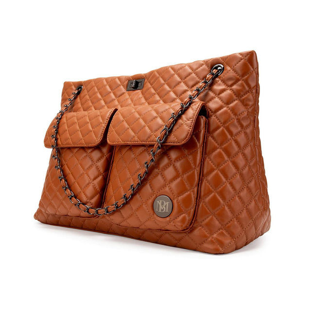 Badgley Mischka Diana Faux Leather Tote Weekender Travel Bag