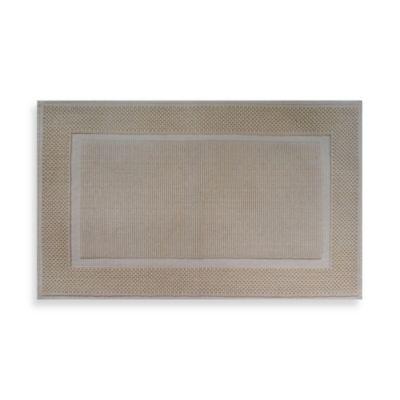Wamsutta® Jacquard 20-Inch x 33-Inch Ring-Spun Cotton Bath Rug in Vanilla