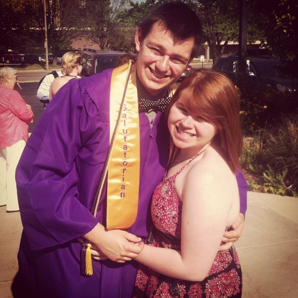Wes's high school graduation (where he's wearing a bow tie from Hope)
