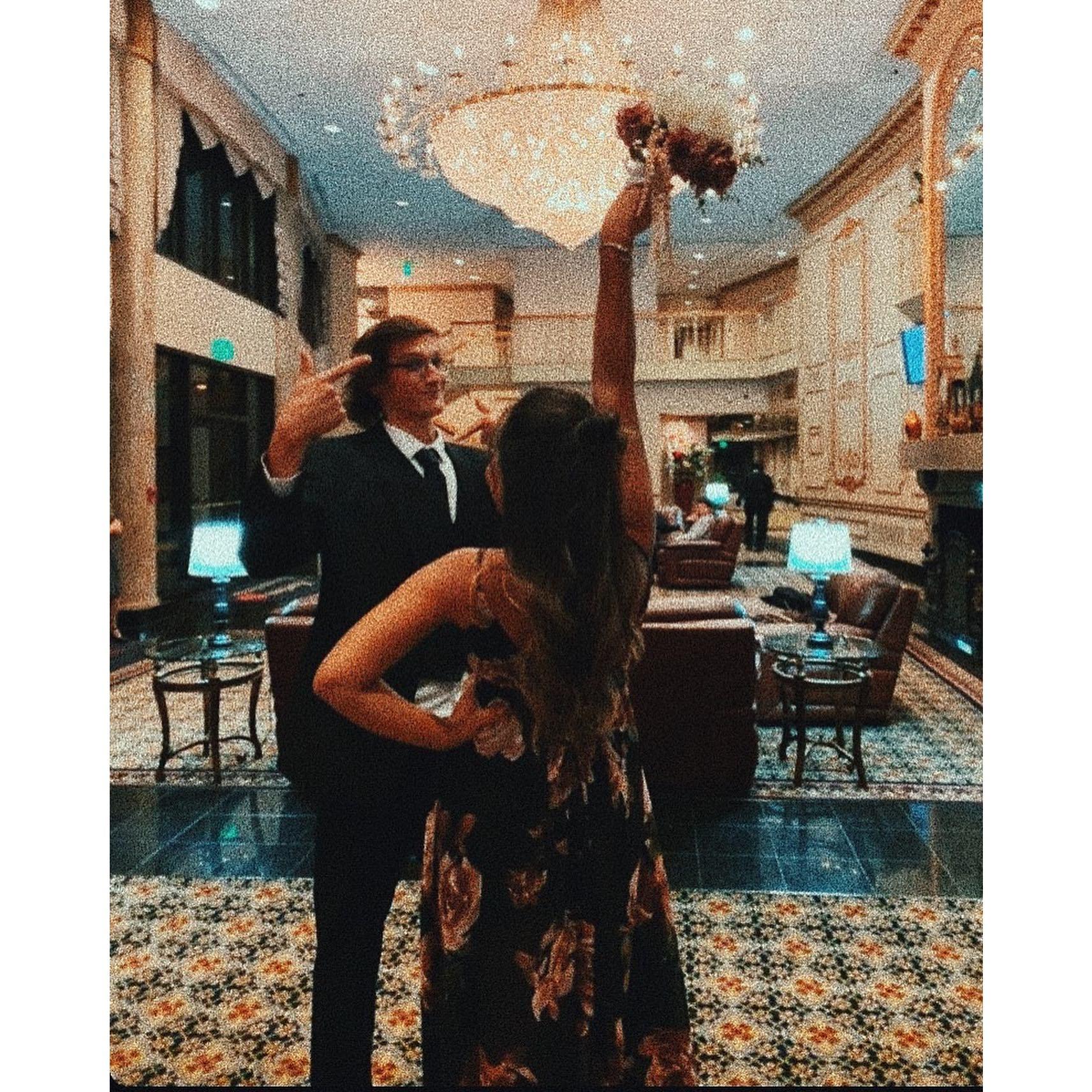 KAMILLY GOT A FLOWER FROM THE BRIDE ON A WEDDING NIGT
