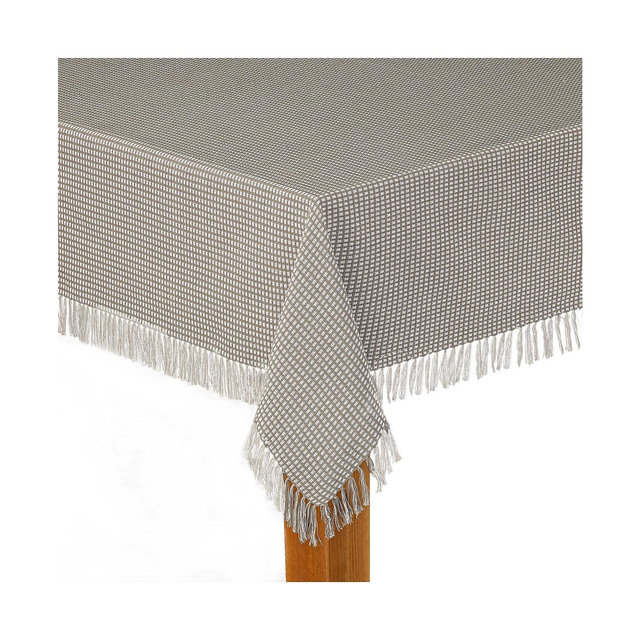 Lintex Homespun Grey 100% Cotton Tablecloth 60"X84"