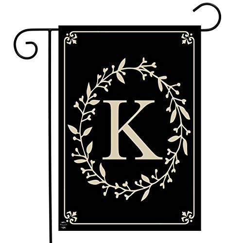 Briarwood Lane Classic Monogram Letter K Garden Flag Everyday 12.5" x 18"