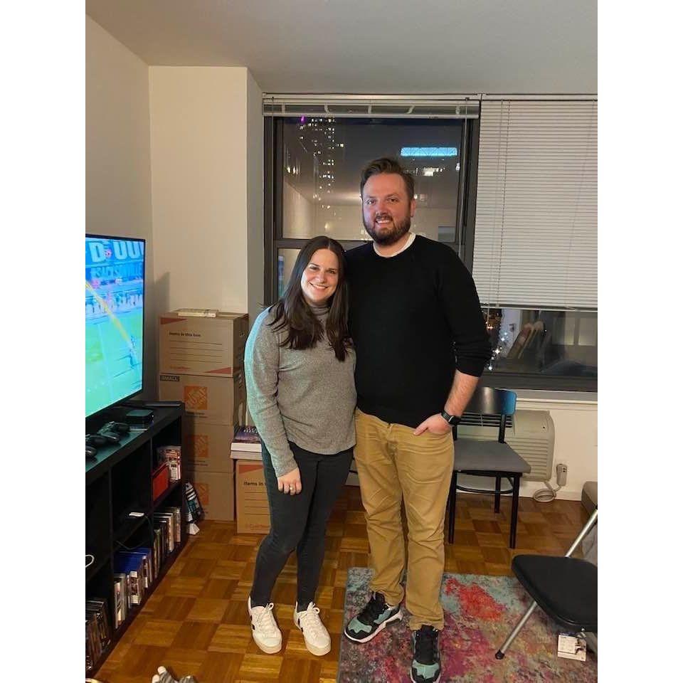 The first night in our Jersey City Apartment. 