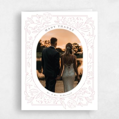 Blush, Pink Wedding Thank You - Eze Photo