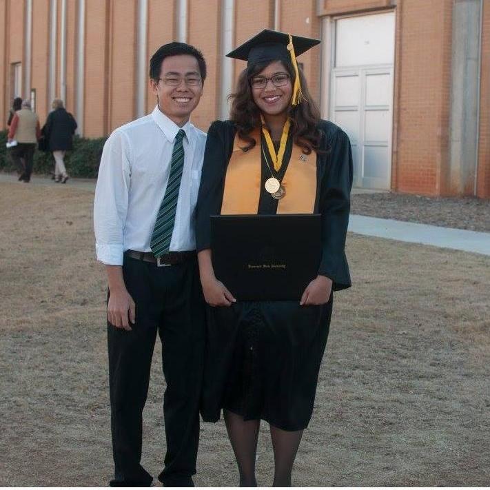 When we both graduated from college.