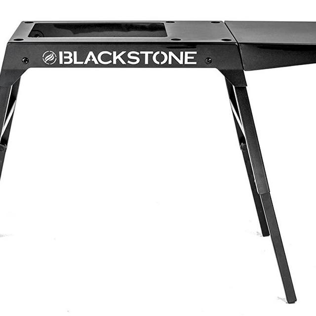 Blackstone Signature Griddle Accessories - Custom Designed for Blackstone 17 inch/22 inch Tabletop Grill - Portable Griddle Table, Legs and Shelf - Adjustable Legs - Camping Table - Black