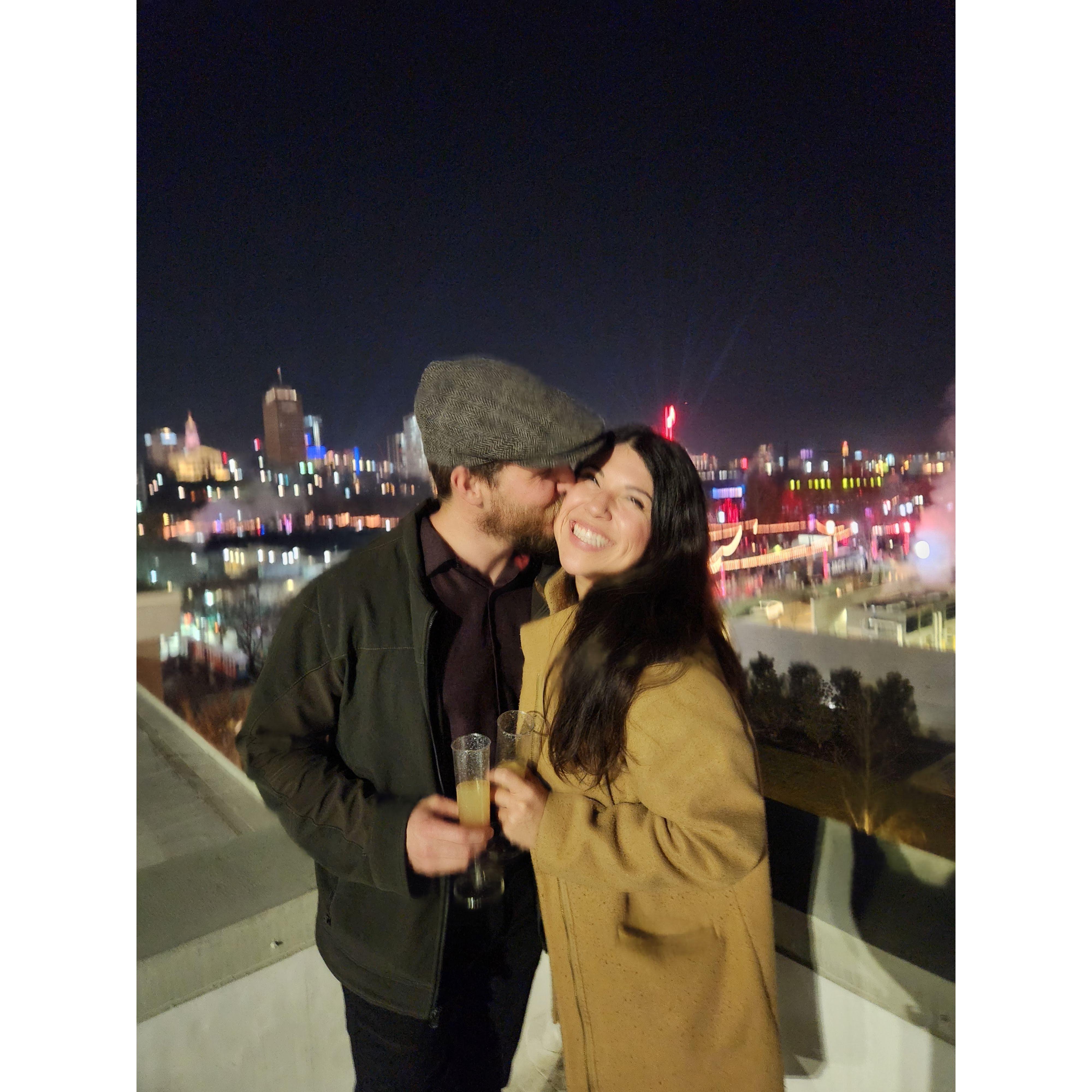 Our first New Years Eve together 2022. Crazy to think by our second one we will be married!!