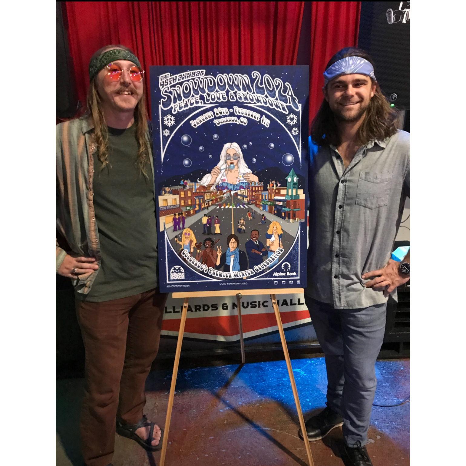 Charlie designs the Snowdown poster!