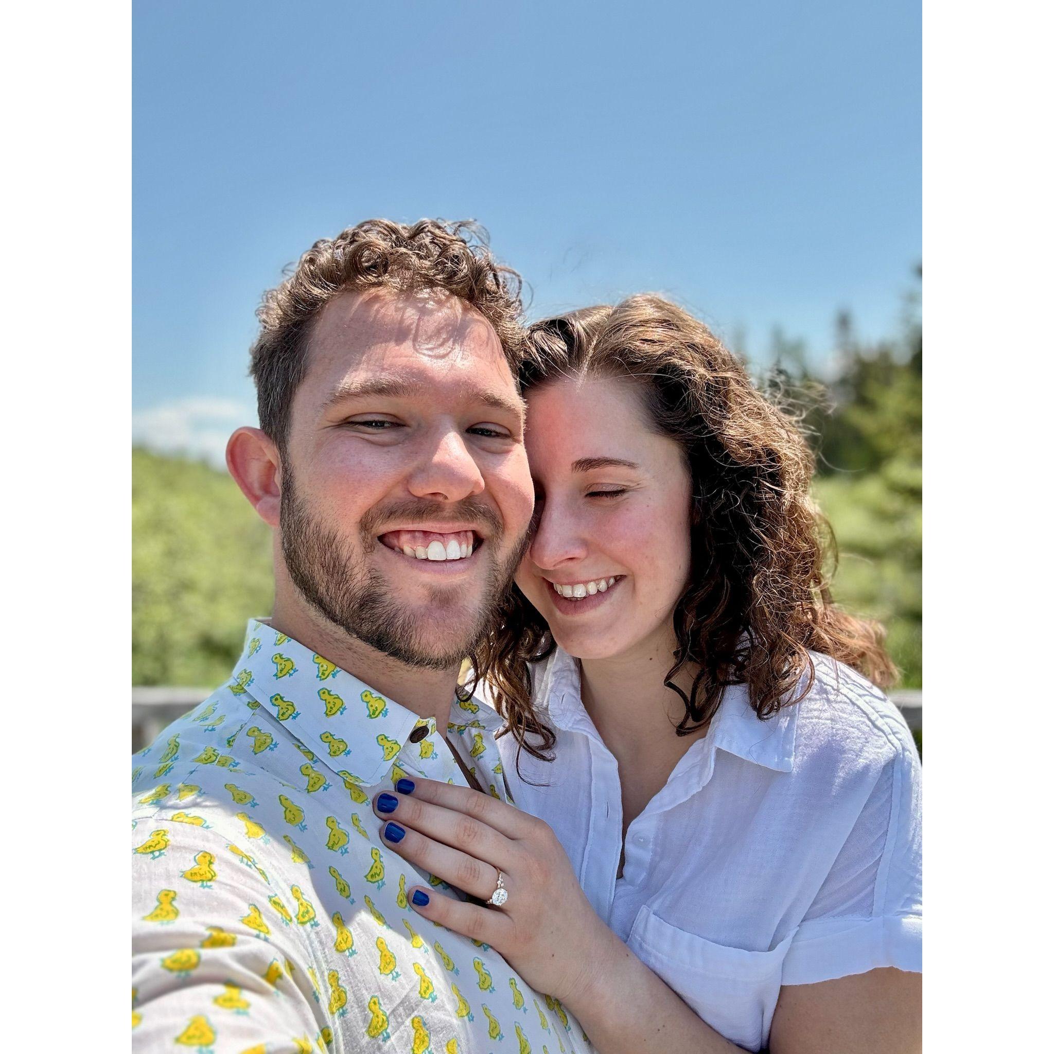 We got engaged in the Adirondacks on June 14th!