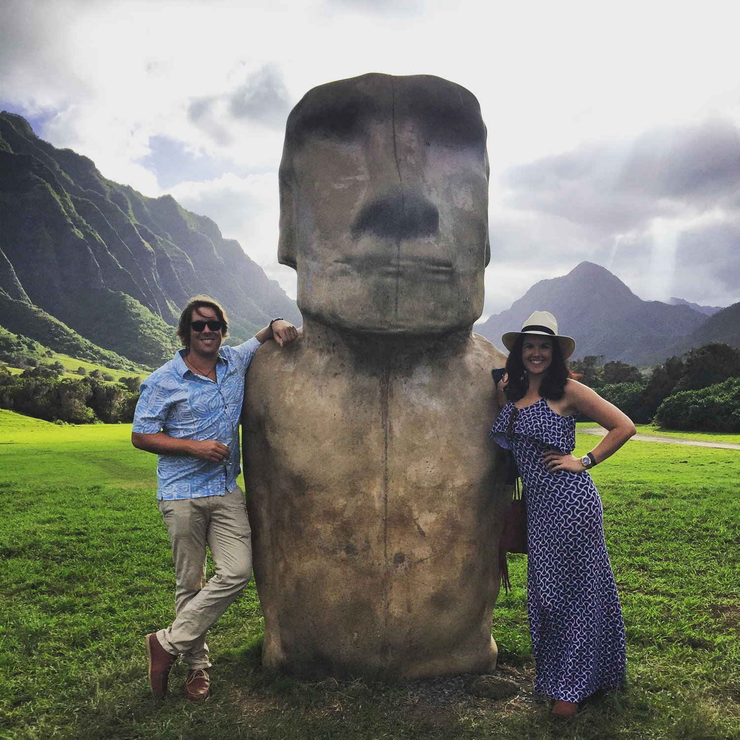 Celebrating Mike's 30th birthday at an Outstanding in the Field dinner at Kualoa Ranch, on Oahu, Hawaii