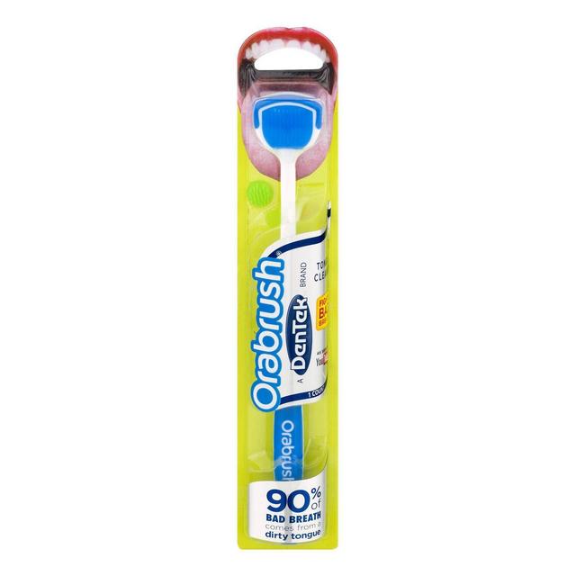 Orabrush by DenTek Tongue Cleaner for Bad Breath & Bacteria Removal - 1ct