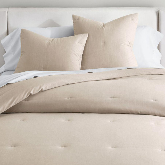 Dream Brushed Cotton Comforter, King/Cal. King, Yarn Dyed Flax