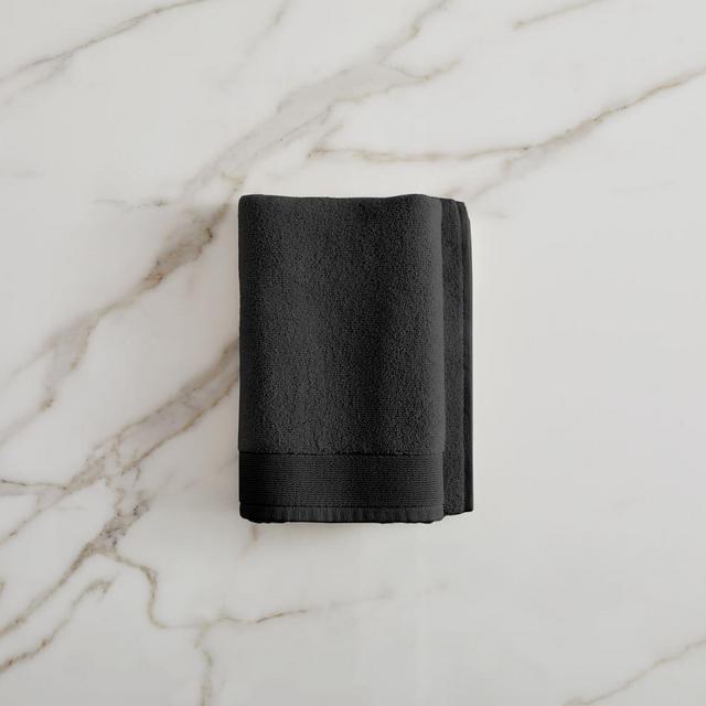 Plush Fibrosoft Organic Towel, Hand Towel, Black