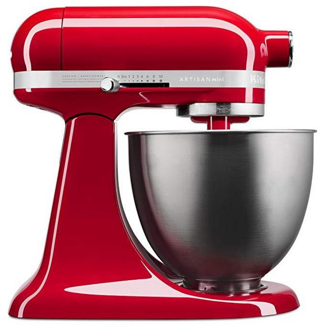 KitchenAid KSM3311XER Artisan Mini Series Tilt-Head Stand Mixer, 3.5 quart, Empire Red