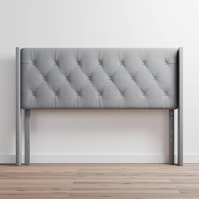 Queen Bella Low Profile Wingback Headboard Stone - Brookside Bed