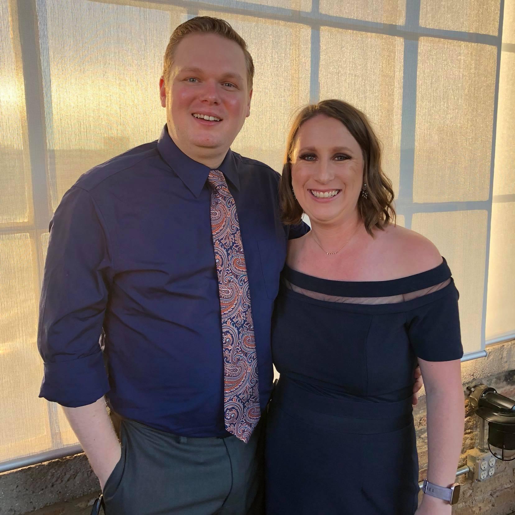 At Anna and Branden's wedding.