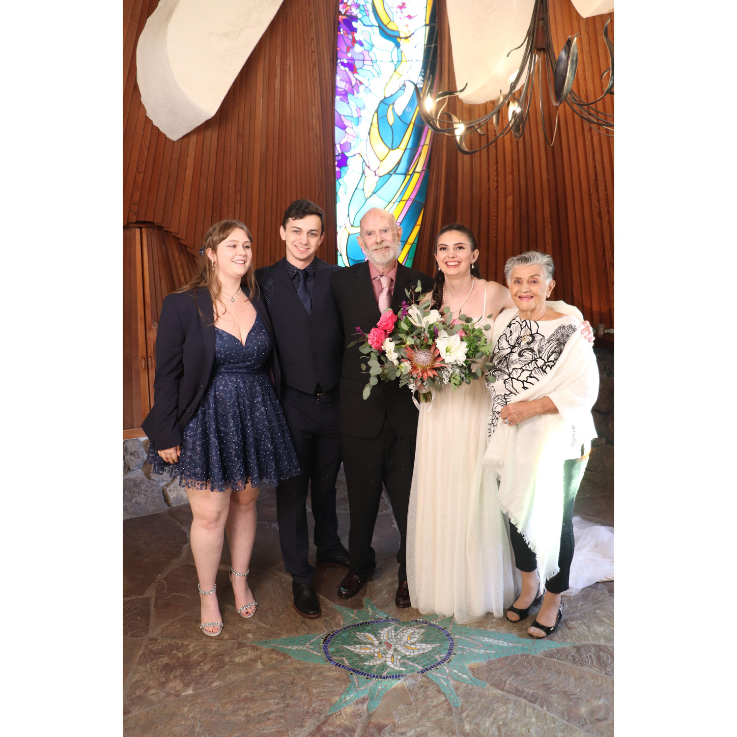 Bri, Joseph, Dennis, Shannon, and Daci after the ceremony.