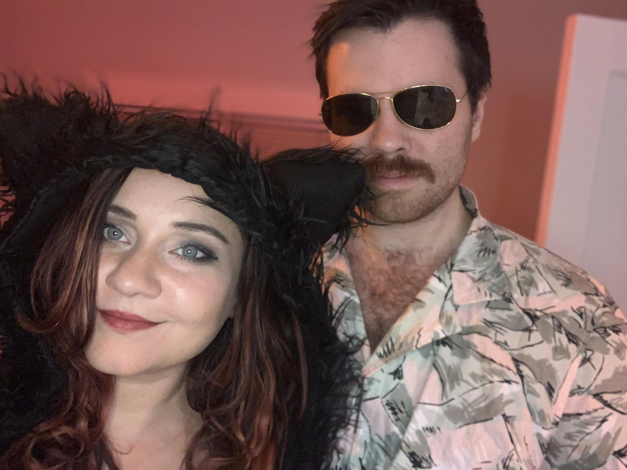Halloween. Amanda was a Bat... and maybe Ciaran was Hopper from Stranger Things?