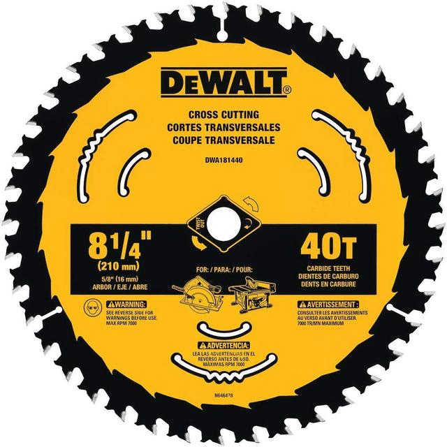 DEWALT DWA181440 8-1/4-Inch 40-Tooth Circular Saw Blade