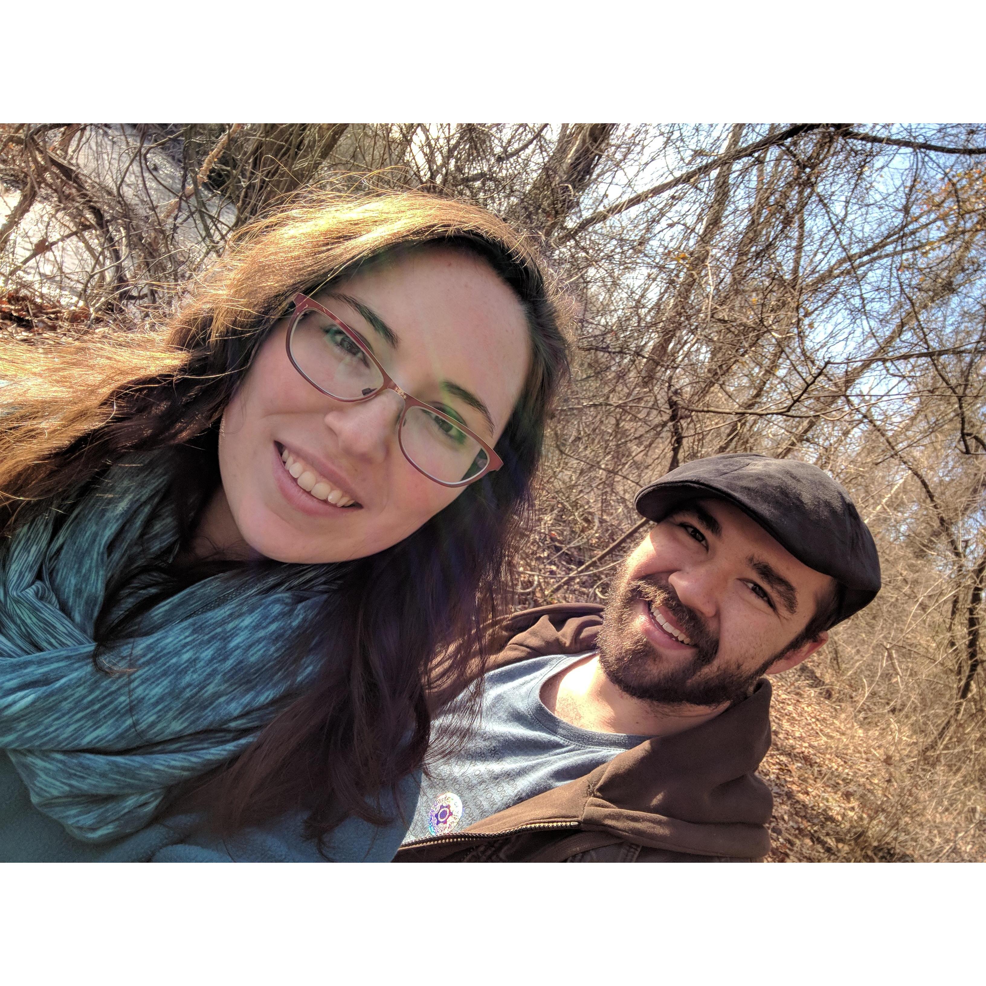 Shawn and I went on a hike with dear friends at Texas Beach in Richmond. Shawn took a brief, unplanned swim right after this.
