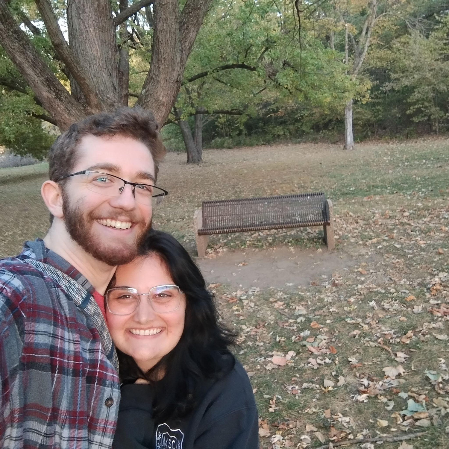 The bench that we sat on for 4 hours after meeting halfway while still being long distance
