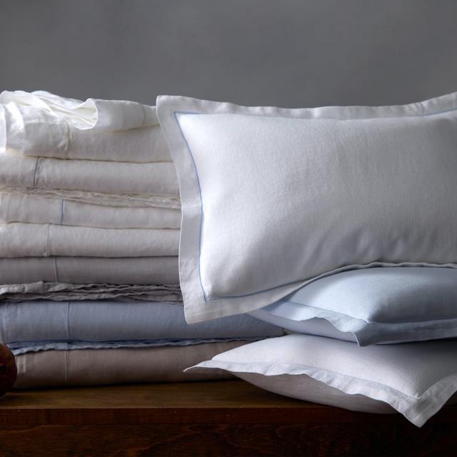 Porto Flat Sheet, King in White & Silver