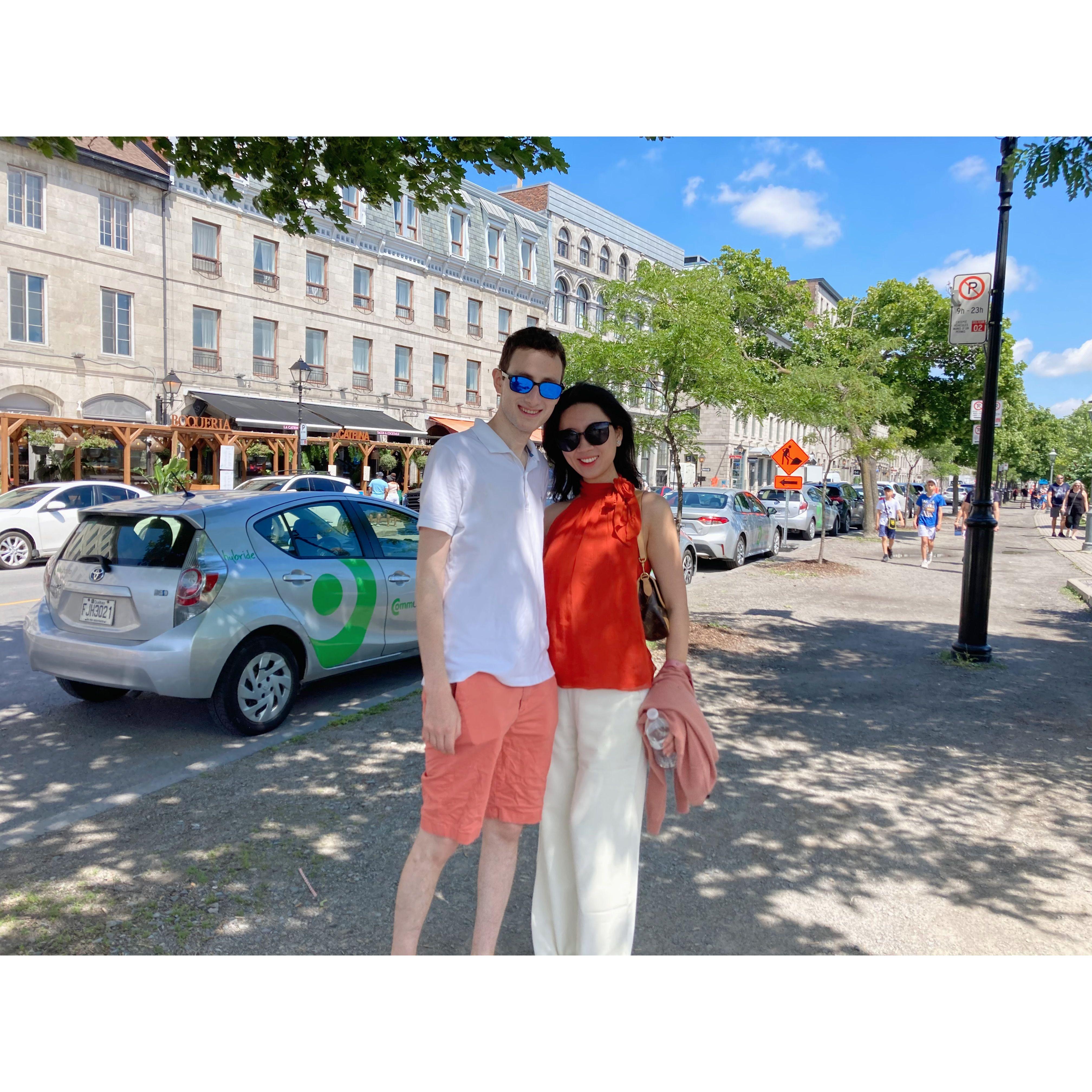 Their first trip abroad to Montréal—wandering cobblestone streets and enjoying French pastries.