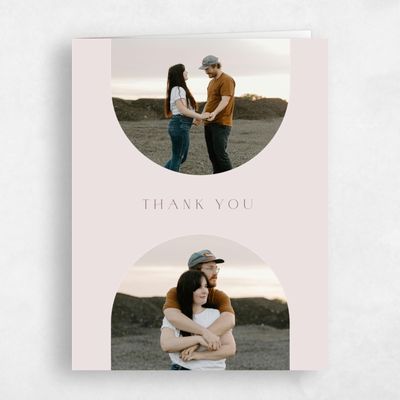 Light Mauve, Pink Wedding Thank You - Barga Multiphoto