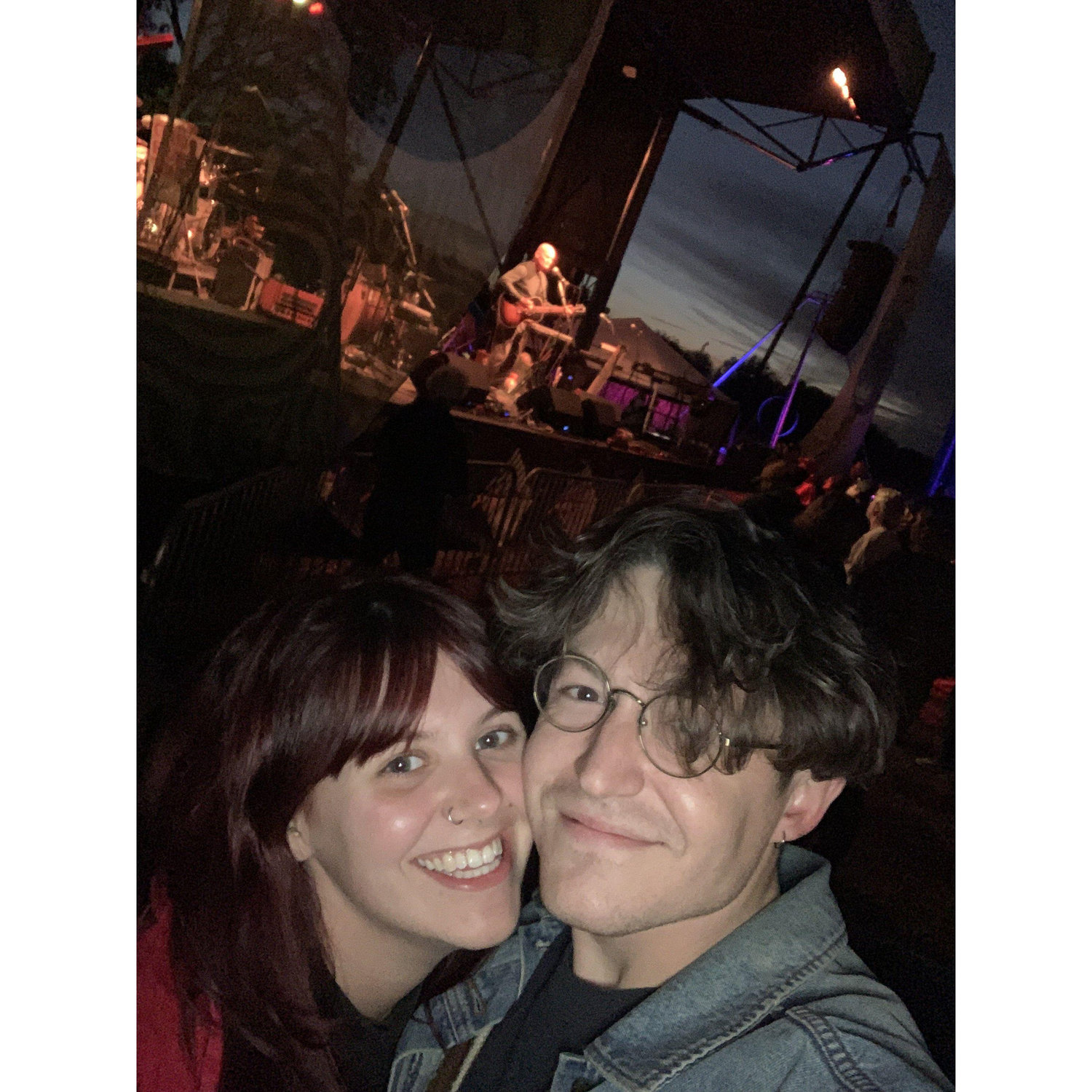 Celebrating our 5 year anniversary at the Big Stomp festival, October 2022. We scored VIP tickets and ate all the snacks in the artist lounge. Here we are seeing Creed Bratton live!
