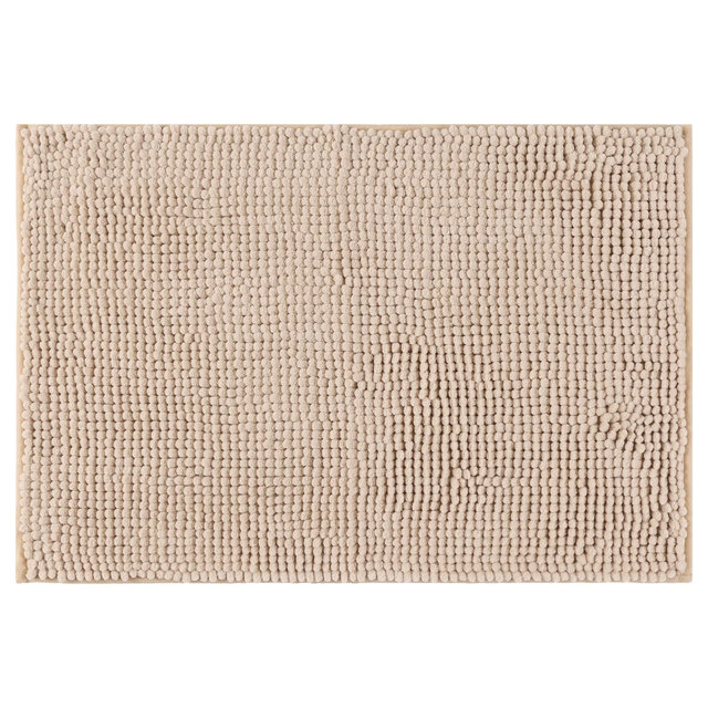 Unique Bargains Soft Plush & Fluffy Non-Slip Extra Thick Microfiber Bathroom Mat Khaki 16" x 24"