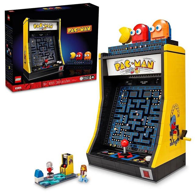 LEGO Icons PAC-Man Arcade Building Kit, Build a Replica Model of a Classic Video Game, Nostalgic Gift Idea for Fans of Retro Video Games and Retro Décor, Includes PAC-Man, Blinky and Clyde, 10323