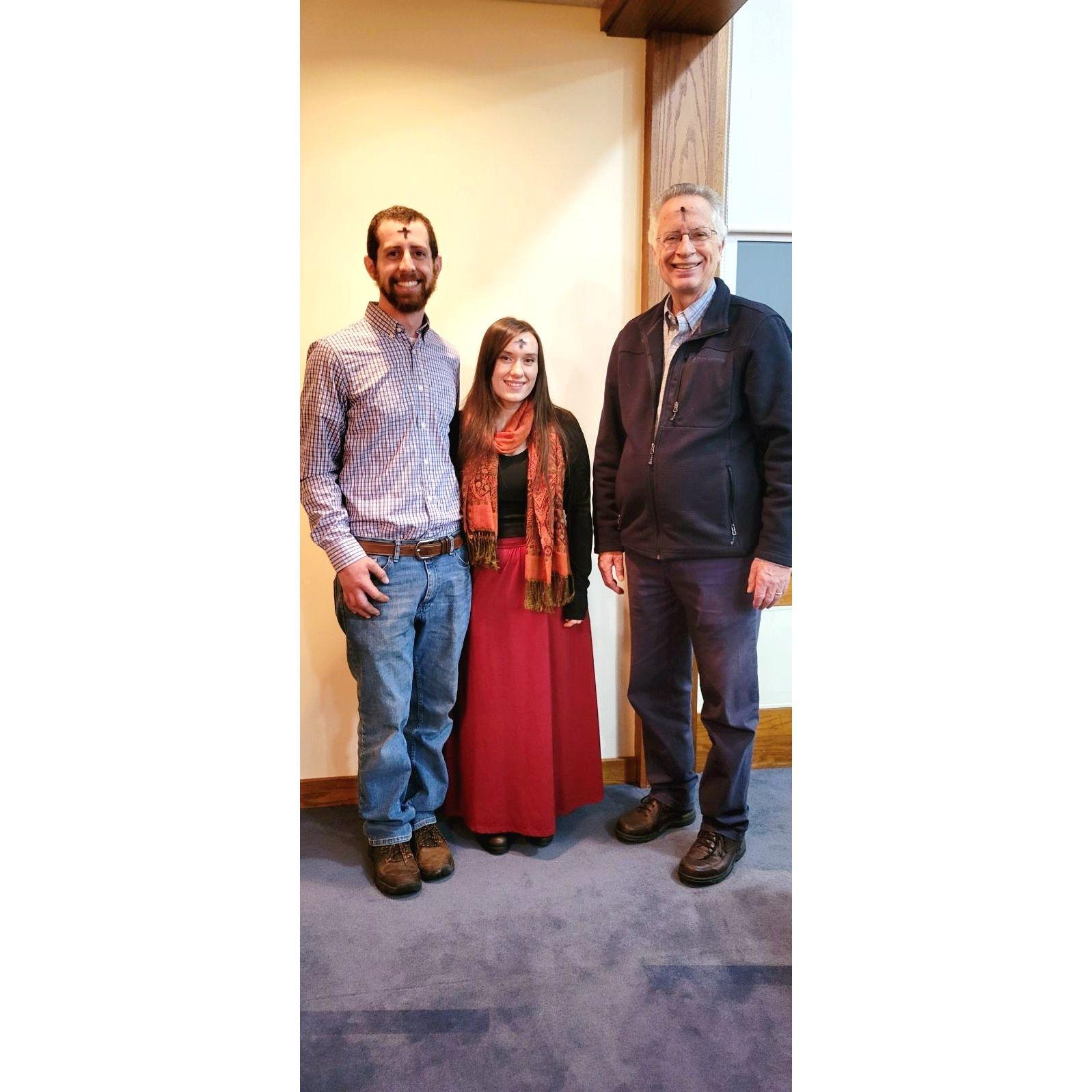 Ash Wednesday service at Zion Mennonite Church.