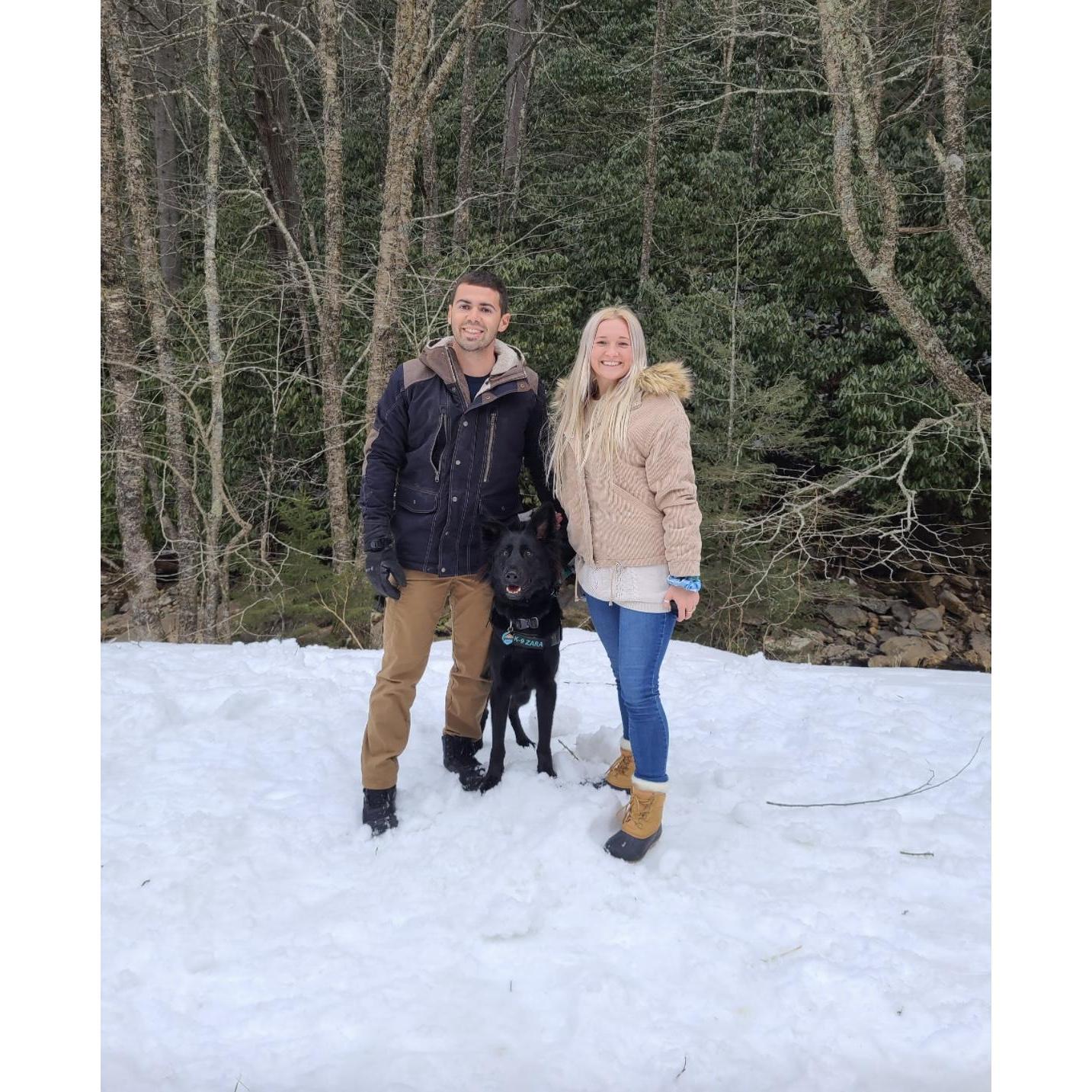Newly engaged family photo