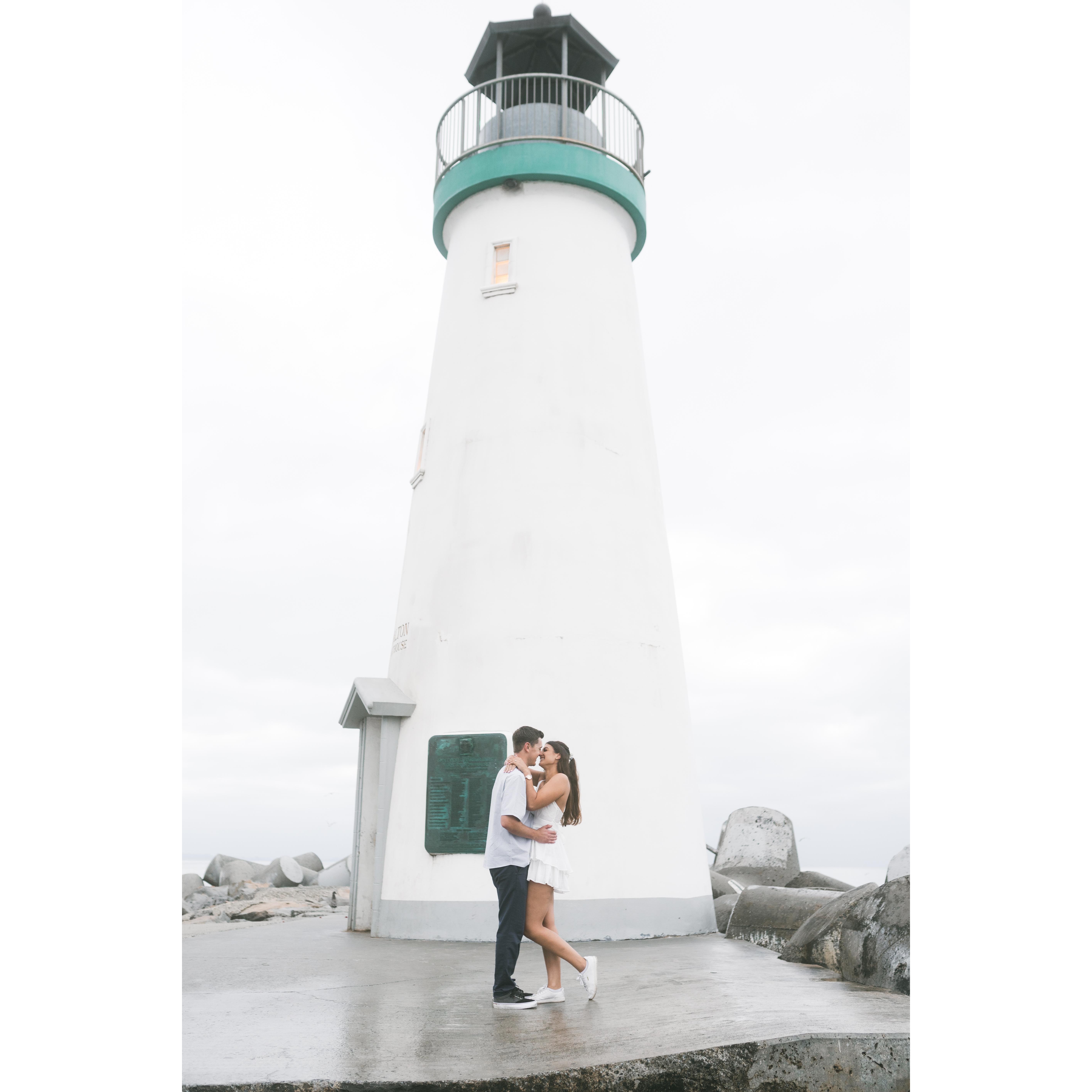 The lighthouse we walked to during our very first date.