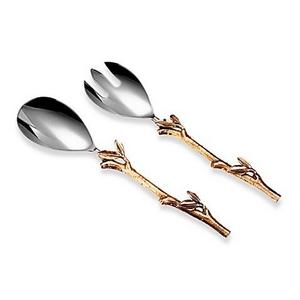 Godinger 2-Piece Leaf Salad Serving Set