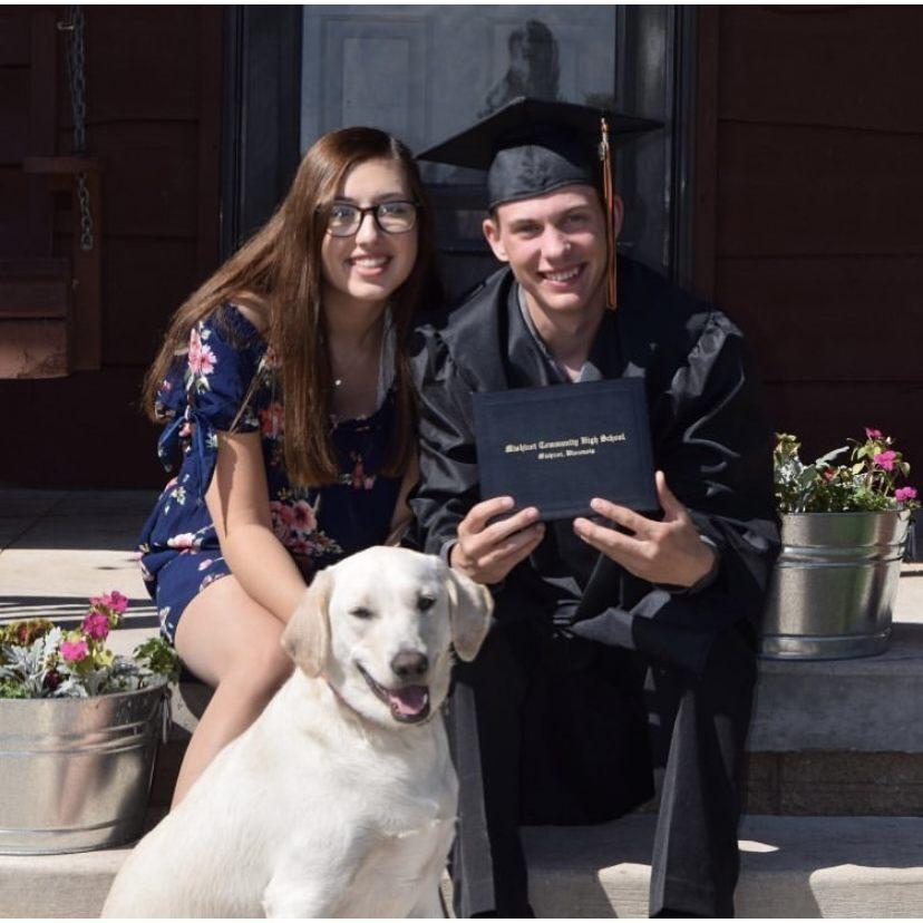 Supported him on his graduation day.