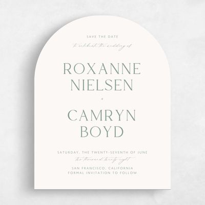 Beige Wedding Save the Date - Altair Classic