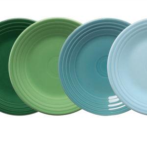 Mixed Aegean Classic Rim 7 1/4 Inch Salad Plate, Set of 4