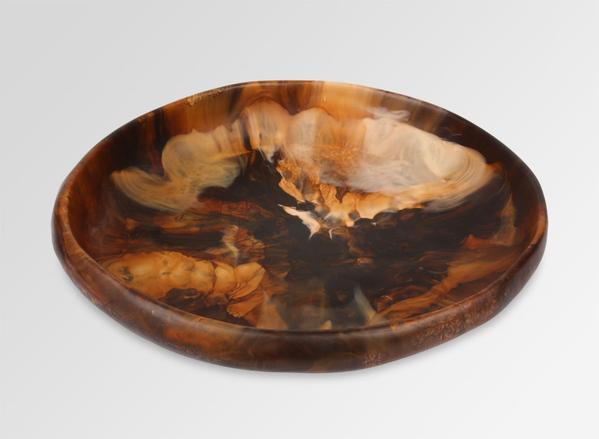 Large Resin Earth Bowl - Dark Horn