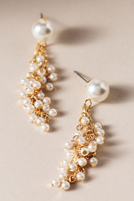 Draping Pearl Drop Earrings
