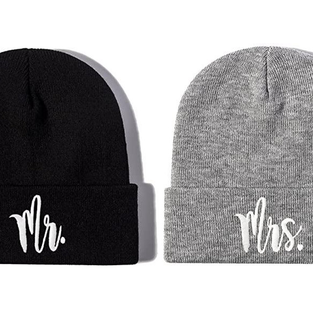 Mr and Mrs Beanie Hats for Men Women