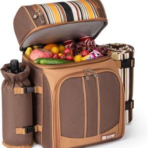Picnic Backpack, 2 Person (Brown)