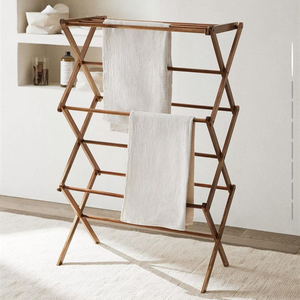 Wooden Vertical Folding Clothes Horse