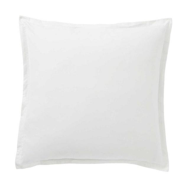 Spencer Washed Organic Cotton Sham, Euro, White