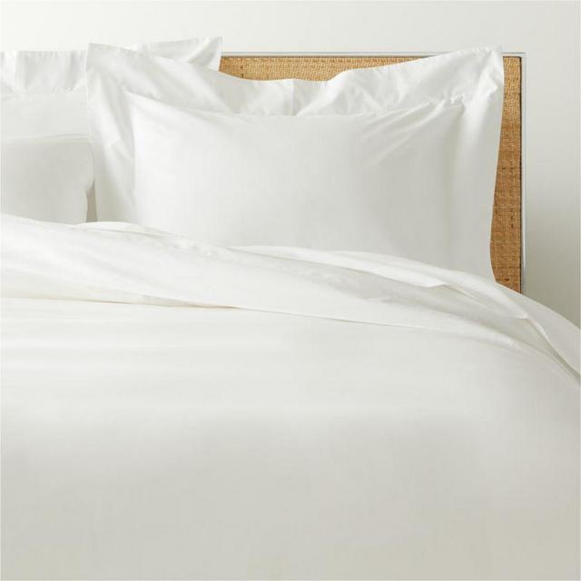 Egyptian Cotton Percale 400TC Flange White King Duvet Cover