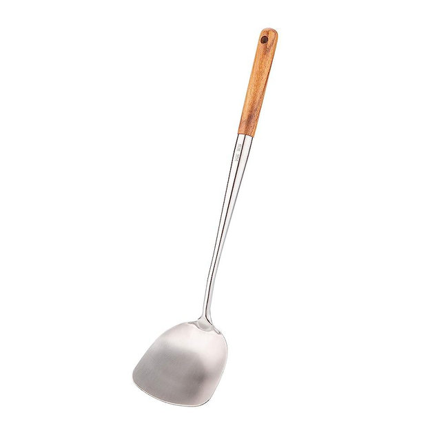 Wok spatula, 17inches spatula for wok, 304 Stainless Steel wok spatula