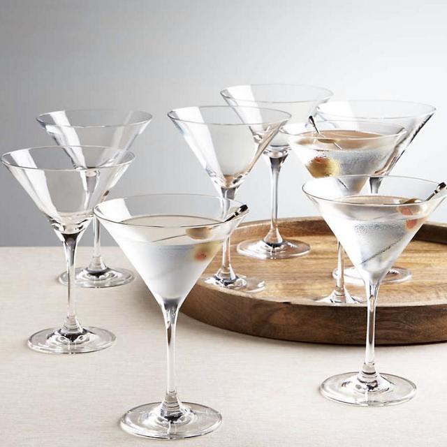 Crate and barrel - set of 8 martini glasses