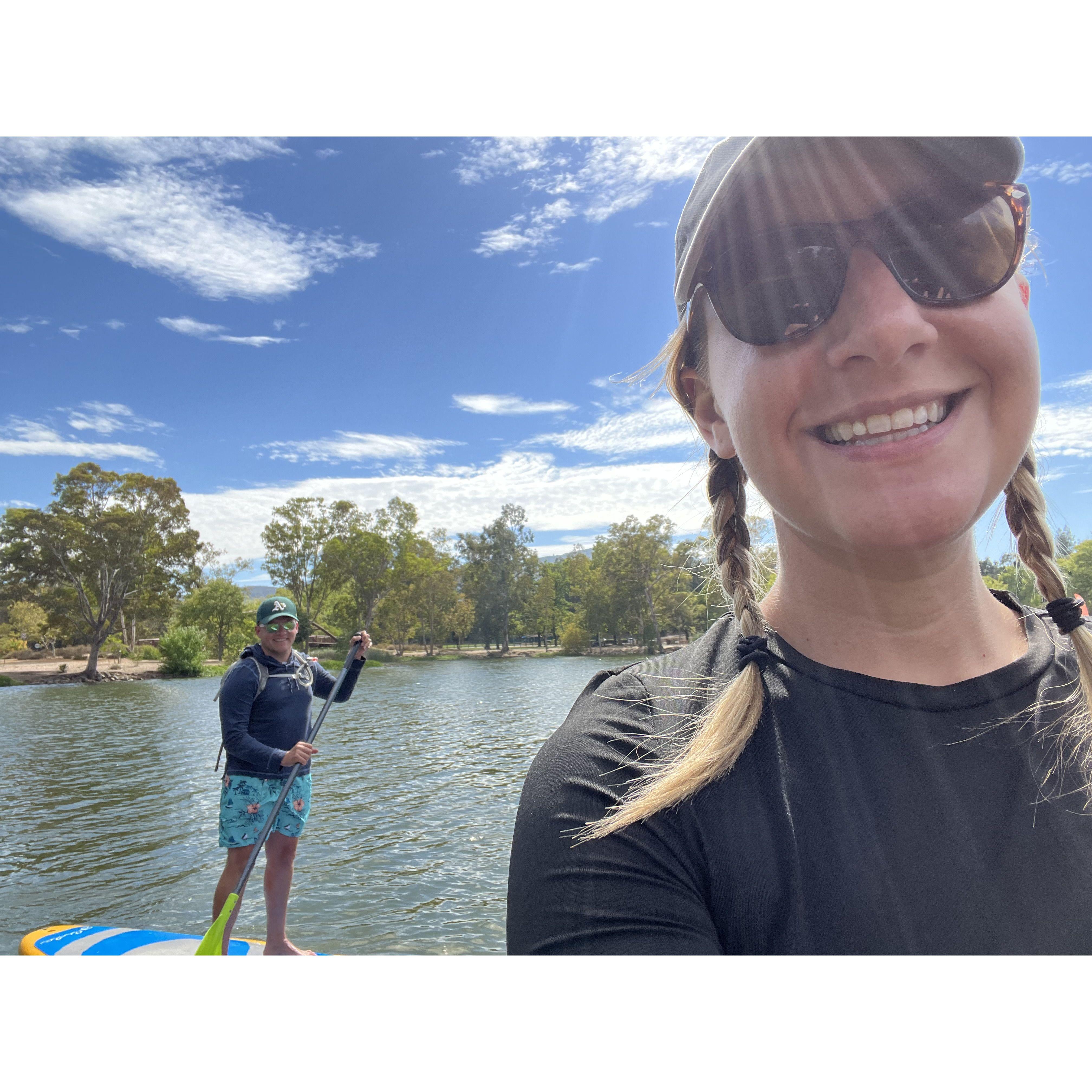 Paddleboaring in Lake Vasona to end our summer.