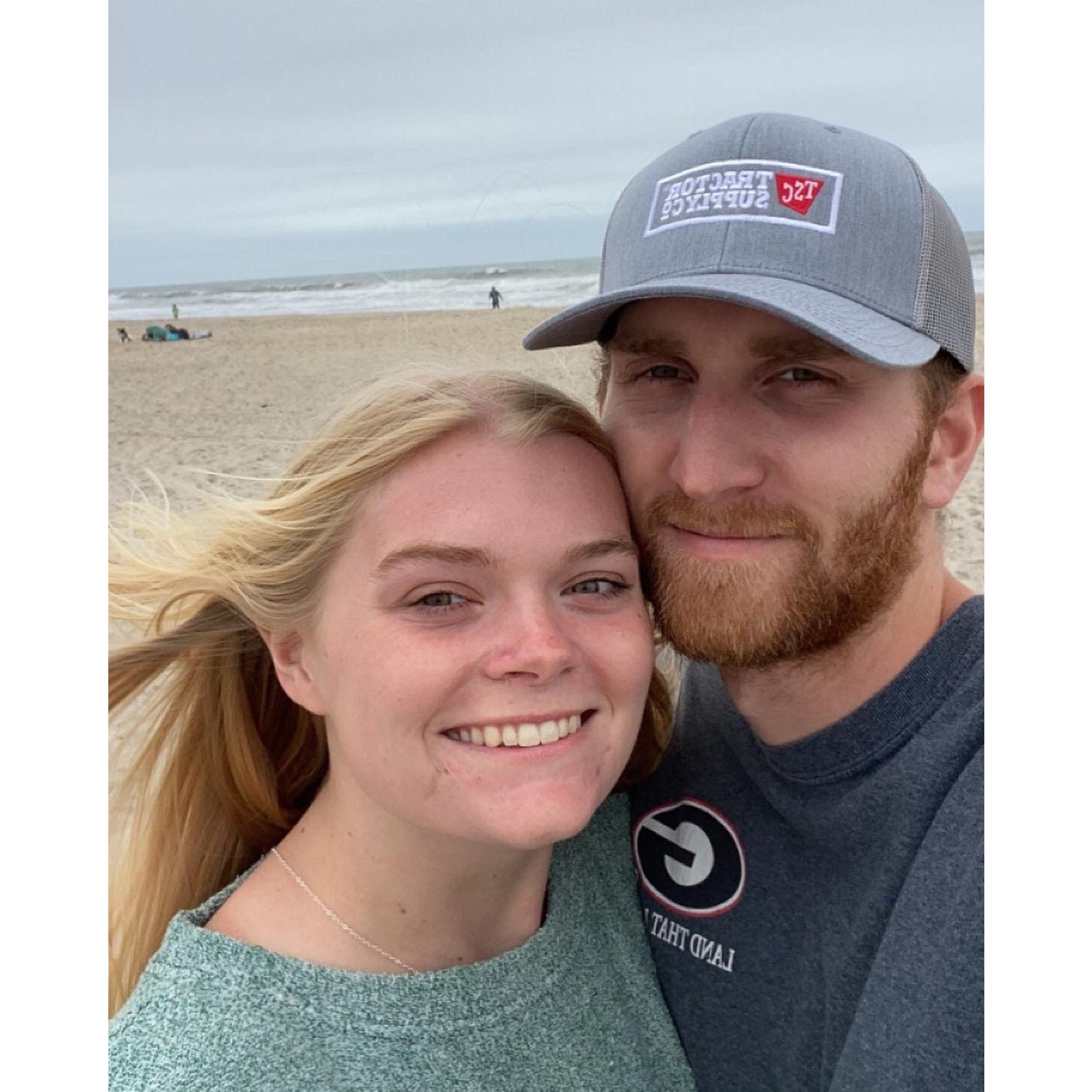 When Collin came to visit Morgan in Maryland for her birthday.